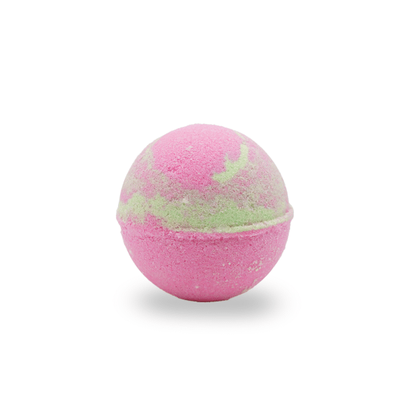 Handgemachte Badebombe Wassermelone und Minze mit Alpaka Keratin von Nakobe