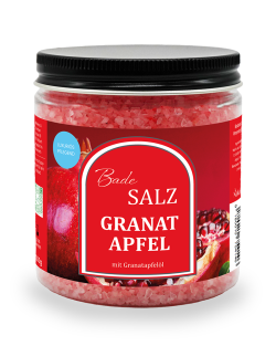Badesalz Granatapfel mit Granatapfelöl und pflanzlichem Glycerin - Nakobe