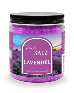 Nakobe Badesalz Lavendel in beruhigendem Violett, angereichert mit ätherischem Lavendelöl