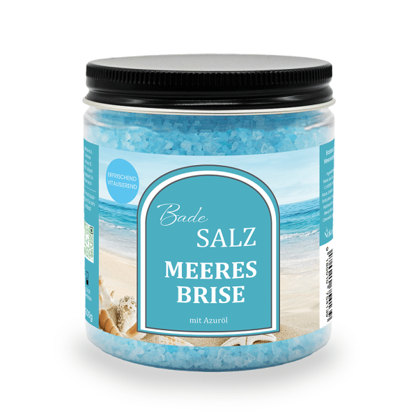 Badesalz Meeresbrise mit erfrischenden Meeresmineralien und einem Hauch von Frische