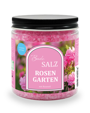 Badesalz Rosengarten mit Rosenöl und pflanzlichem Glycerin - Nakobe