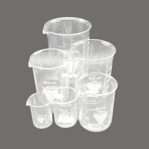 Nakobe Bechergläser aus Borosilikatglas in verschiedenen Größen für DIY Naturkosmetik