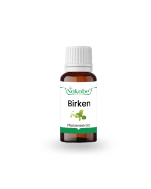 Flasche mit Birken Extrakt von Nakobe für glänzendes Haar und gesunde Haut