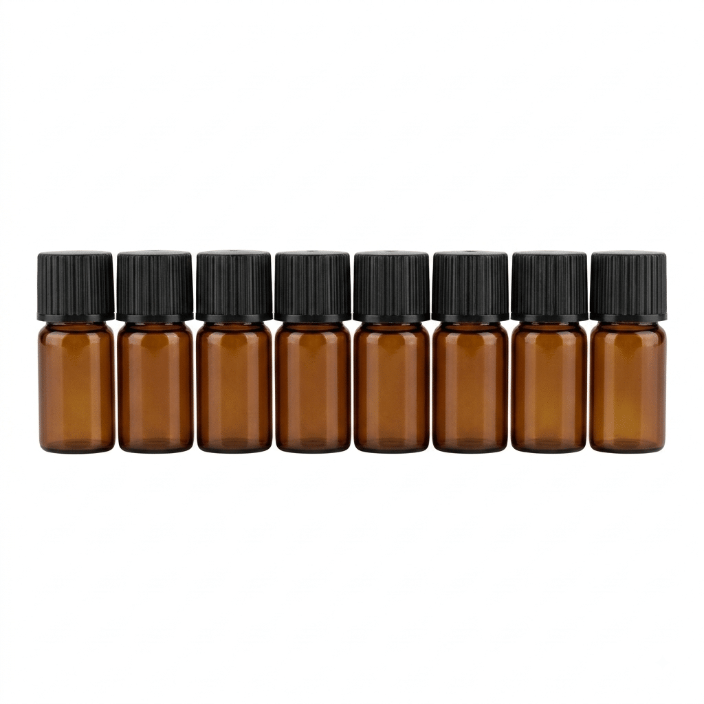 Braunglasfläschchen 1 ml mit Schraubverschluss