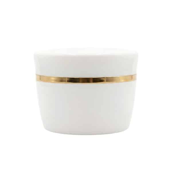 Cremetiegel 50 ml mit Goldrand und Schraubdeckel