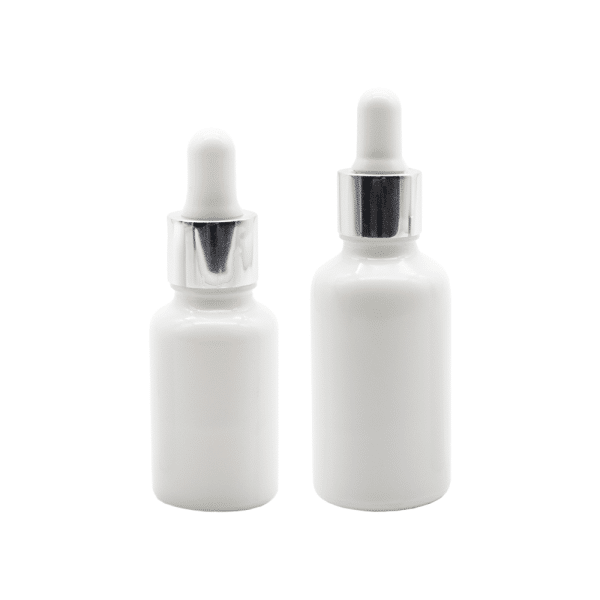 Nakobe weiße Flasche und Pipette in den Größen 15ml und 30ml