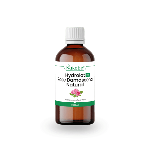 Flasche mit 100 ml Rosenhydrolat Damascena natural BIO, hochwertige Naturkosmetik