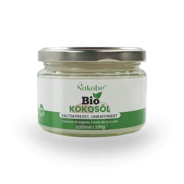 Reines Kokosöl nativ Bio in einer 2500ml Glas von Nakobe