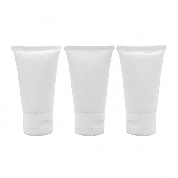 Weiße Kosmetiktube 50 ml mit Flip-Top-Verschluss