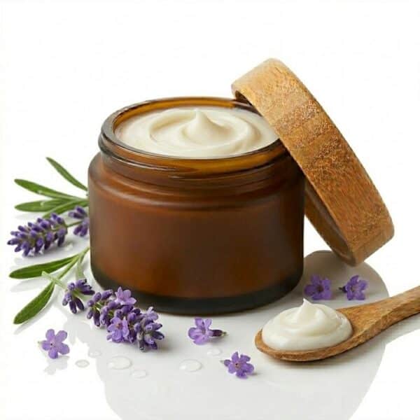 lavendelbutter in glas