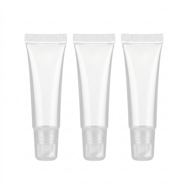 Transparente Lipgloss Tube 10 ml mit abgeschrägtem Applikator