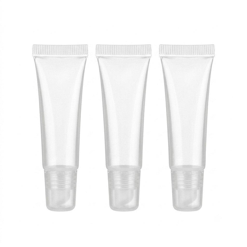 Transparente Lipgloss Tube 10 ml mit abgeschrägtem Applikator