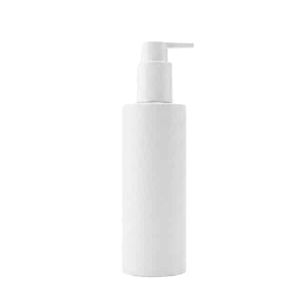 Weiße HDPE Lotionflasche Luna mit Pumpspender 250 ml