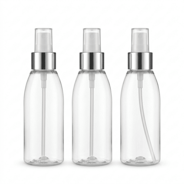Lotionflasche Matteo 150 ml mit Pumpspender aus transparentem HDPE
