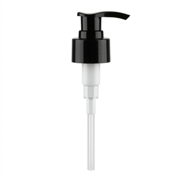 Schwarze Lotionpumpe 28/410 für Braunglas- und Klarglasflaschen