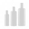 Weiße Ovalflasche mit Spritzeinsatz aus HDPE für Shampoo und Lotionen