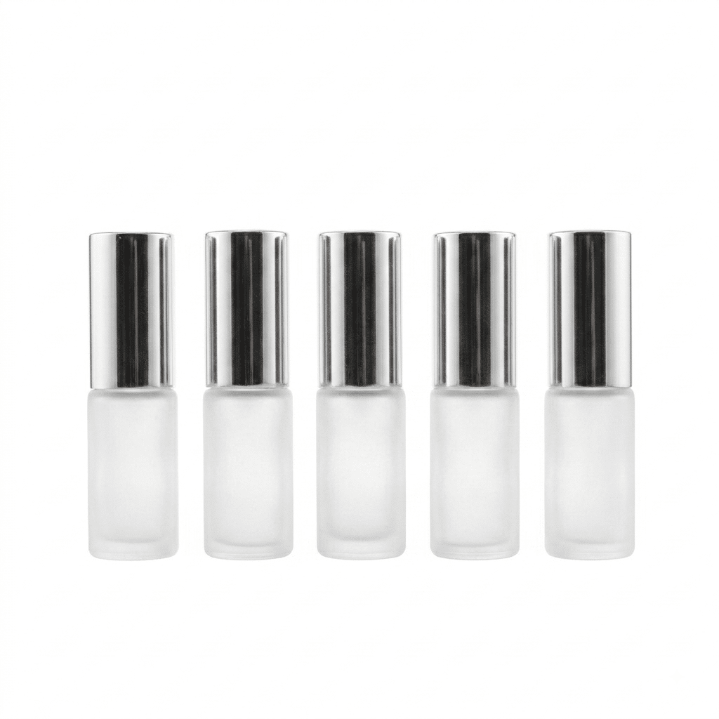 Geeistes 5-ml-Parfümfläschchen mit silbernem Zerstäuber