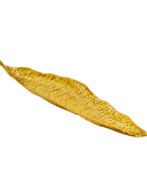 Räucherstäbchenhalter Golden Leaf aus Messing, ideal für Meditation und Schlaf