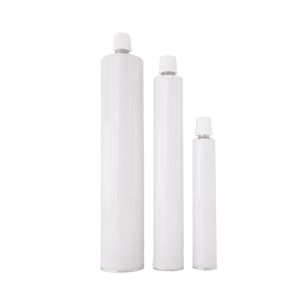 Nakobe's Salbentube aus Aluminium, hygienisch und umweltfreundlich" Beschriftung: "Entdecken Sie die Vorteile der Salbentube Aluminium – Sicherheit und Stil vereint