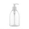 Transparenter Seifenspender 350 ml mit weißem Pumpspender