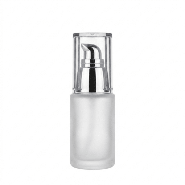 Geeiste Glasflasche 30 ml mit Pumpspender für Seren