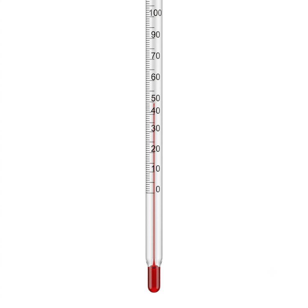 Stabthermometer aus Glas 20 cm mit Kunststoffhülse