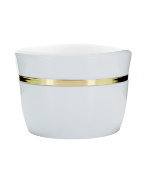 Tiegel weiß mit Goldrand 50ml