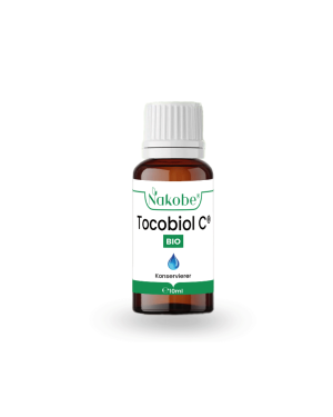 Flasche von Tocobiol C Bio 10ml, einem natürlichen Konservierer für Kosmetikprodukte, angeboten von Nakobe.