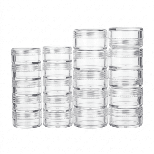 Transparente Schraubdosen 5 ml und 10 ml