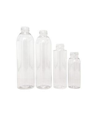 Nakobe Universalflasche ISA klar, perfekt für Kosmetik und Lebensmittel, mit optionalem Verschluss