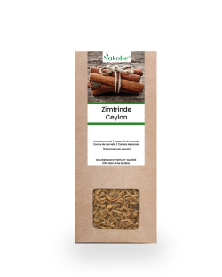 Ceylon-Zimtrinde in ökologischer Kartonverpackung